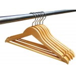 Hanger with Wooden Ribbed Bar (16")